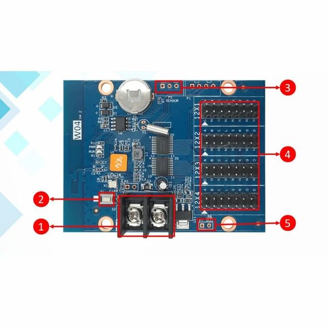 HD-W04 WIFI LED DC Control Card Power Type Dc Control type WiFi Output voltage 5v Control Type Wifi Motor Voltage 5 v Motor Current 5 - Image 1