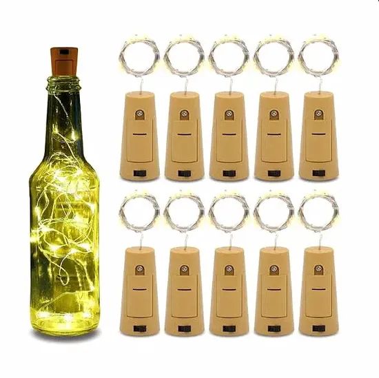 LED Battery Light String Colorful Festive Decoration Wine Bottle Light Christmas Wine Bottle Plug Light String - Image 4