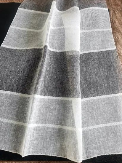100% Polyester Yarn-Dyed Linen Look Curtain - Image 5