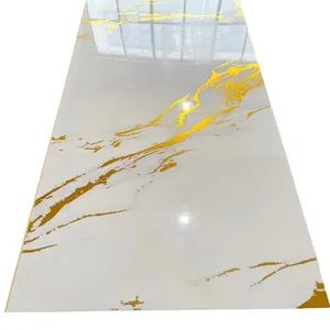 Eco Friendly Plastic Marble Wall Paneling Sheet High Glossy UV Coating Decorative PVC Wall Panels - Image 1