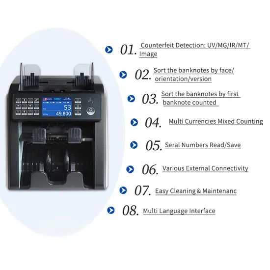 Money Counter for Counting Money Detect Fack Money Display TFT Sample USD 460 Model NO. AL-950 Color Blank+White Trademark - Image 6