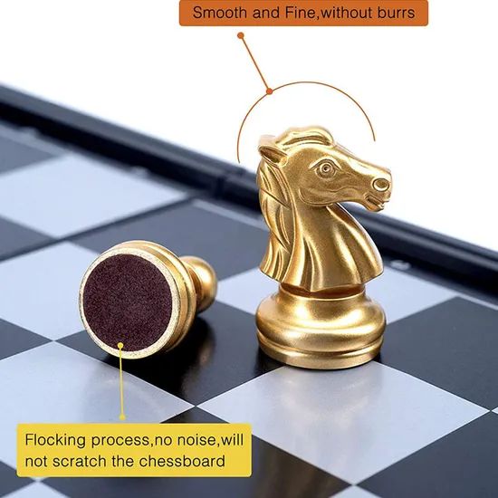 Custom Design Hand Made Deluxe V Chess Games Chessboard Plastic Chess Set Board - Image 3