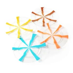 Durable OEM Colorful Round Plate Kitchenware Plastic Dinnerware - Image 4