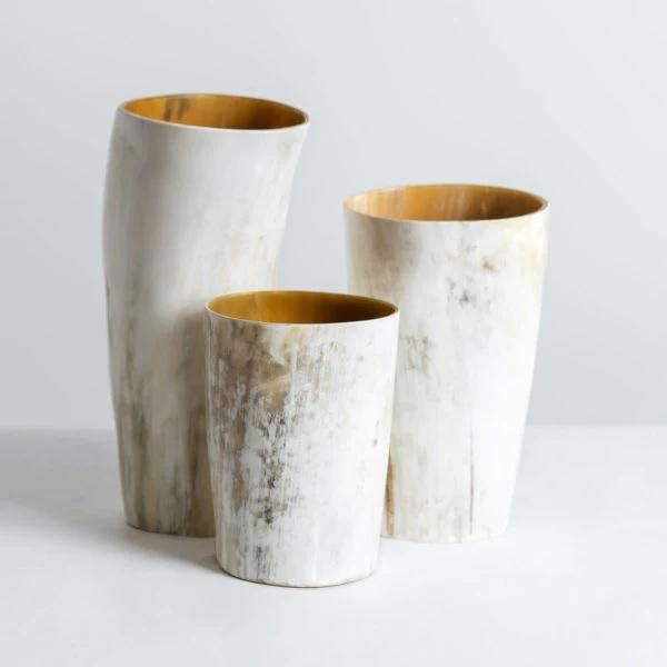 100% Real horn flower vase exclusive design 2 piece office and table decorate modern look horn flower vase - Image 5