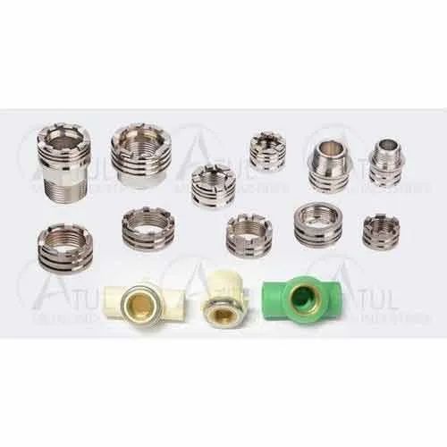 Own Male Female Brass PPR Inserts Brand Own Shape Round Color Golden Material Brass Finish Perfect Head Shape Round Packaging Type - Image 1