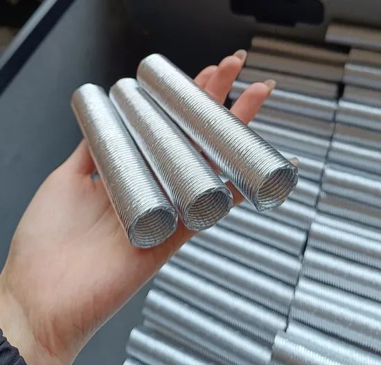 60mm Aluminum Foil Glass Fibre Heat Tube for Engine Parts Colour Silver HS Code 701959 Trademark JNFLEX Type Exhaust Pipe - Image 3