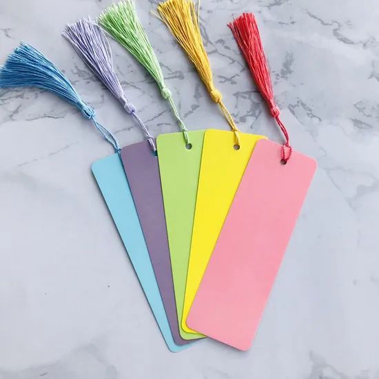Paper & Plastic Bookmarks with Ribbon Classical Blank Calligraphy Cardboard for DIY Classroom Project School Crafts Gift Tags - Image 2