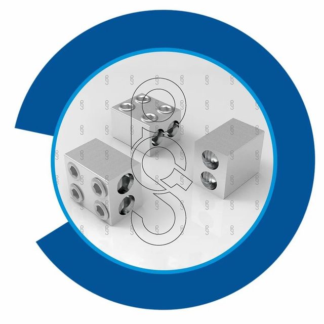 Aluminium Terminal Block Color Silver No of Pin 2 Pin Number of Poles 2 Cable Size custom Current Rating 10A Brand Praqu - Image 1