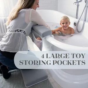 Kids Pet Bath Essentials with Pockets Quick Drying Kids Baby Bath Mat - Image 5