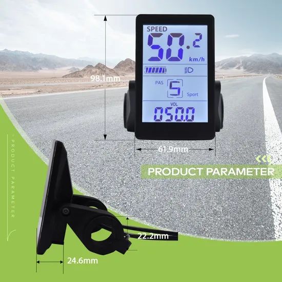 Ebike Commuting Display with Speed Mileage and Bicycle Computer Accessory - Image 4
