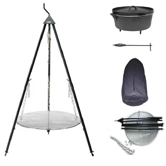 4 Sets 4qt Cast Iron Dutch Ovens for Camping and Outdoor Cooking - Image 4