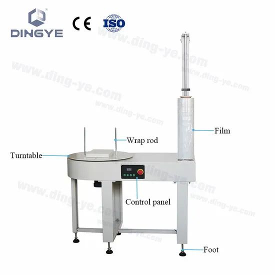 DINGYE Semi-Auto Stretch Wrapping Machine DBC800 Model NO. DBC800 Trademark DINGYE Driven Type Electric Origin Wenzhou, Zhejiang - Image 3