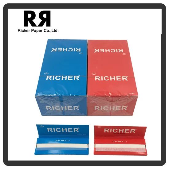 Regular Size Cigarette Rolling Papers Origin China Size 14-24GSM Customized Yes Pulp Style Virgin Brand OEM, Richer Type Rolling - Image 1