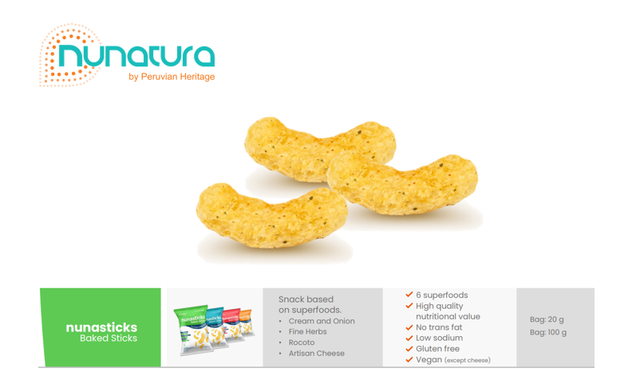 Extruded and baked low sodium savory natural Snacks Origin Peru Product Type Snacks Shelf Life 12 months Sodium Level Low Sodium - Image 3