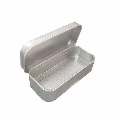 Custom Printed Metal Rectangular Empty Hinged Tins Mini Portable Box Containers Small Empty Condoms Metal Tin Box - Image 2