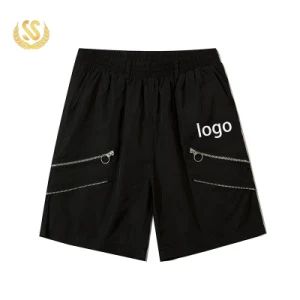 Custom Exercise Gym Shorts Zipper Design Custom Logo Shorts Type Pants Size Custom Origin China Pattern Logo Gender Unisex - Image 1
