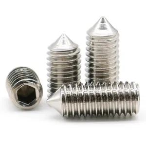 M4X20 A2 Stainless Screw with Cone Point Socket Set Screw Origin China Groove Hexagon Customized Yes Trademark Rankoo Head Style Round - Image 2