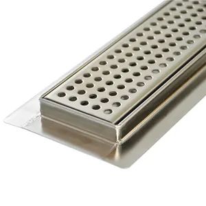 High Quality Stainless Steel Shower Linear Drain Style Drain Color Silver Kind Floor Drain HS Code 7324900000 Model NO. - Image 1