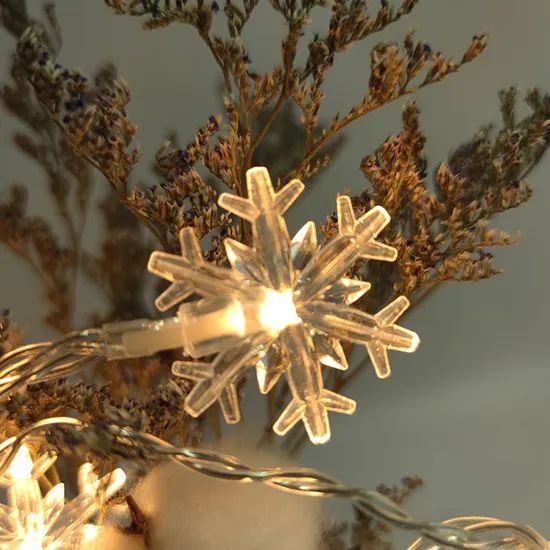 2025 New Christmas Tree Snowflake LED String Lights Xmas Tree Decor Fairy Lighting String Pendant Ornaments for Home Party Decor Light - Image 4