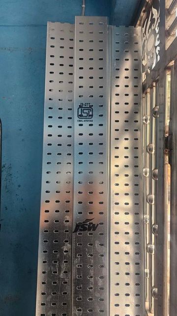 Perforated Cable Trays Length 2.5 m JSW 2.5 meter Finish Pre-Galvanized (GI) Cover Requirement With - Image 4