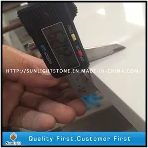 Engineered Artificial White Quartz Stone for Kitchen Countertops - Image 2