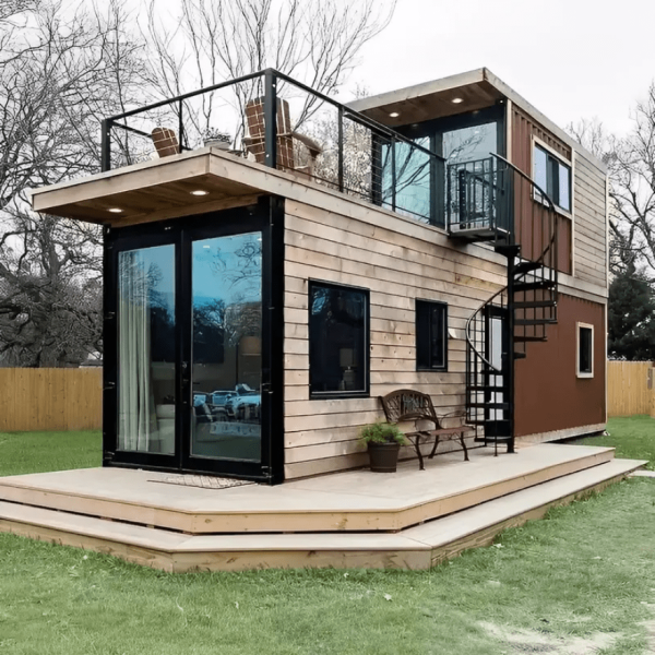 Cabins For Sale 2 Story Shipping Container Home With Rooftop - Image 4