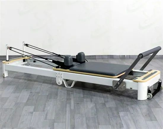 Yoga Studio Training Physiotherapy White Aluminum Alloy Lady Portable Folding Pilates Reformer Bed - Image 6
