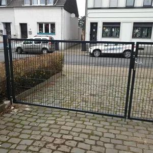 Asymmetric Double Wire Security Gate with PVC Powder Coating for Car Entrance - Image 6
