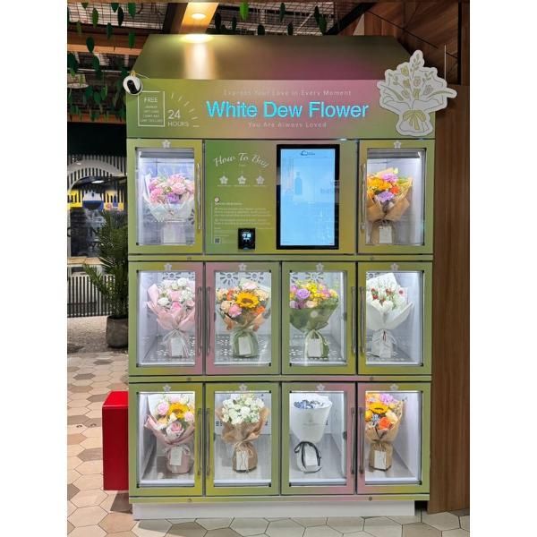 Smart Refrigerated Flower Vending Machine Automatic Fresh Bouquet Dispenser for High Traffic Commercial Locations - Image 4