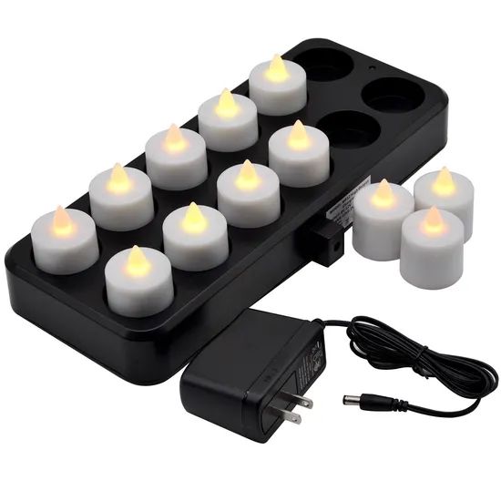 Romantic Color Changing LED Flameless Tealight Candles with Timer - Image 5