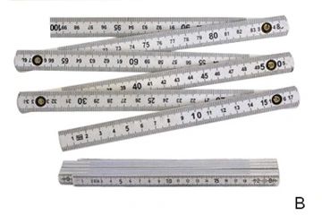 Plastic Folding Rulers Wooden Folding Rulers Accuracy A Origin China Colour Yellow Trademark AMC Material Wood Range - Image 1