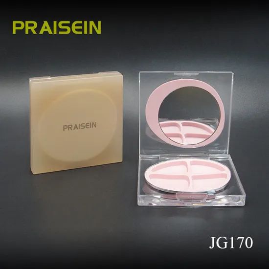 4 Color Eye Shadow Box Container Square Transparent Plastic Eye Shadow Packaging - Image 1