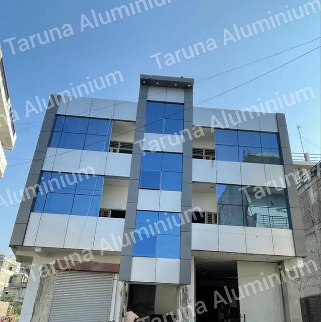 Exterior Facade Cladding, For Offices Glass Type Tempered Glass ...