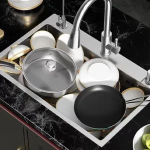 Stainless Steel 304 Single Basin 30 in. Handmade Kitchen Sink - Image 6