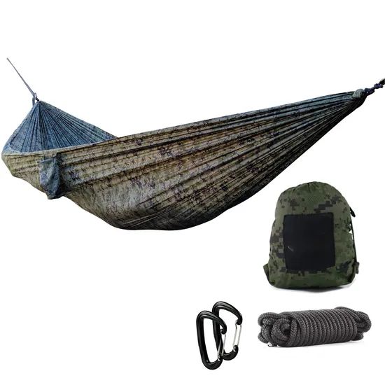 Carabiners Portable Set Camping Ripstop Parachute Nylon Durable Hammock - Image 1