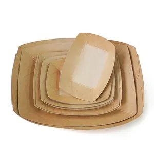 Disposable Boat Shape Paper Food Tray Picnics Snack Paper Food Boats - Image 3