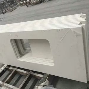 Pure White Quartz Stone Countertop Slabs - Image 5