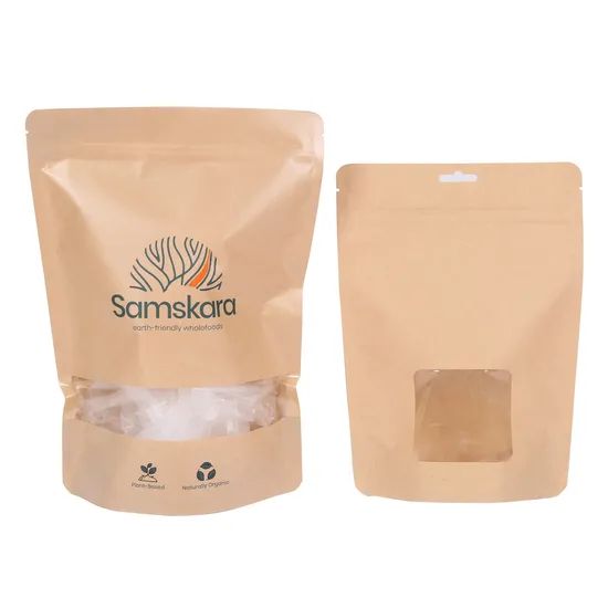 Flat - Bottom Stand - up Bags with Customizable Materials, Sizes for Coffee Beans Powders Food - Grade Plastic Zipper Packaging Bags - Image 4