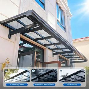 Lightweight Windproof Polycarbonate Outdoor Roof Canopy Awning - Image 6