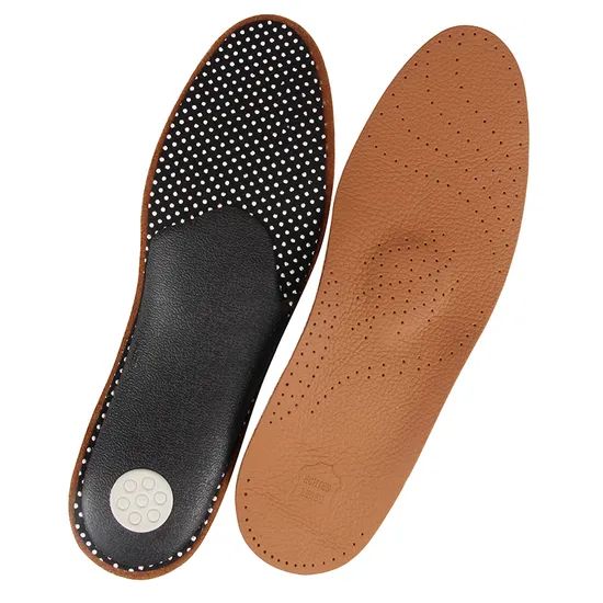 Customized Orthotic Insoles - Quilted Leather Padded Arch Support - Image 4