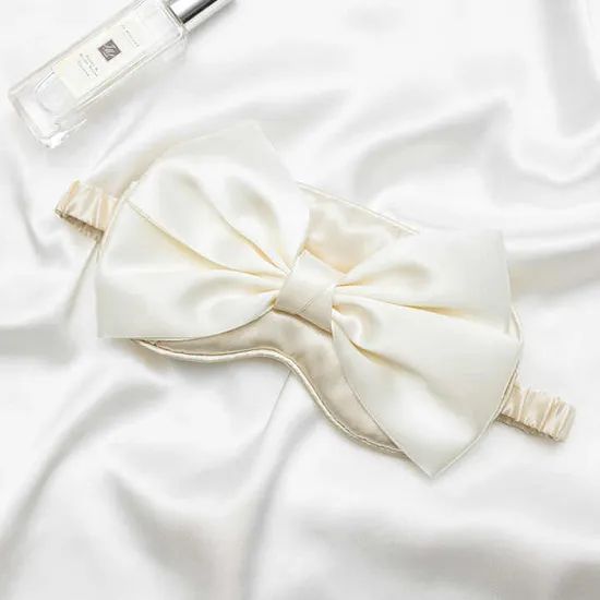 Bow Sleep Eye Mask Custom Night Ladies Satin Eye Masks - Image 6