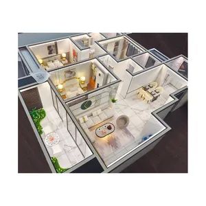 Professional Custom Modern Residential Interior Space Miniature Scale Model - Image 3