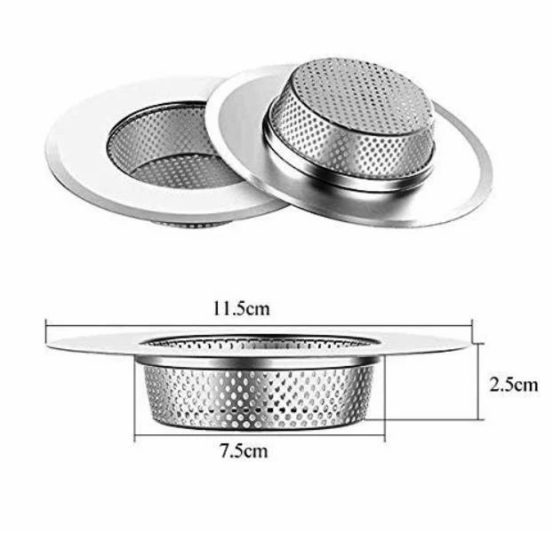 Stainless Steel Kitchen Sink Strainer Shape Round Color Silver Water Flow Free Flow Material Stainless Steel Diameter Full Rim 4 - Image 2