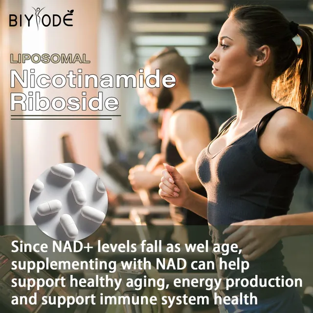NAD+ reduce aging energy immune support resveratrol liposomal nicotinamide riboside nad supplement vitamins 900mg capsules  - Image 3
