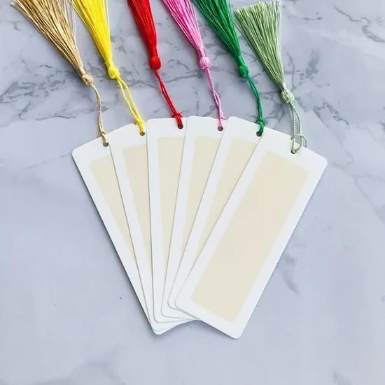 Paper & Plastic Bookmarks with Ribbon Classical Blank Calligraphy Cardboard for DIY Classroom Project School Crafts Gift Tags - Image 6
