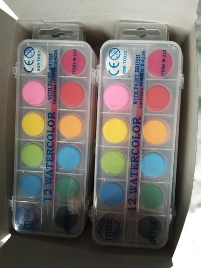 WK12 12Color Plastic Art Paints Safety OEM China MOQ100 15D Test Safety Origin China Trademark oem Model NO. WK12 Type Art Paints - Image 2