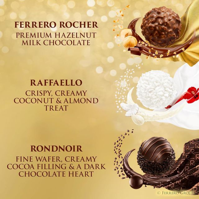 Ferrero Collection, Premium Assorted, Hazelnut, Dark Chocolate and Coconut, 48 Count Premium Treats, 6.1 oz - Image 3
