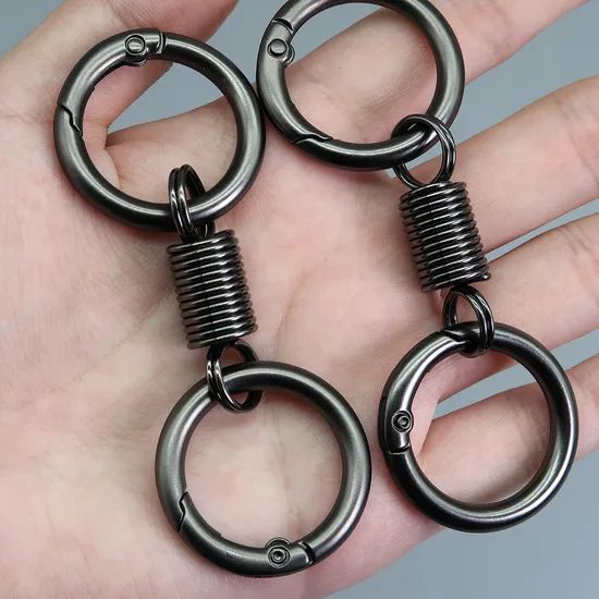 Personality Keychain Lovers Niche Design Sense Pendant Spring Ring Waist Hanging Metal Key Ring Ring Key Chain - Image 6