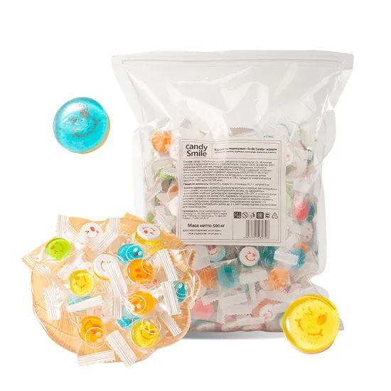 Export-Grade Bulk Kozed Colorful Mini Smiley Stamped Hard Candy - Image 3
