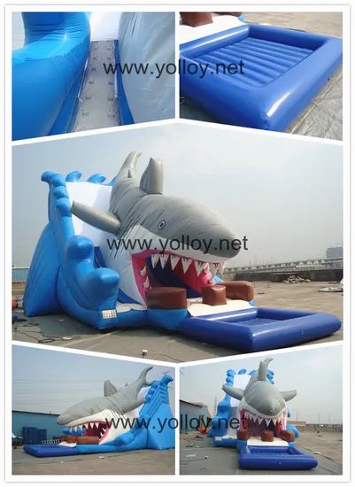 Big Shark Attack Inflatable Slides with Pool - Image 5